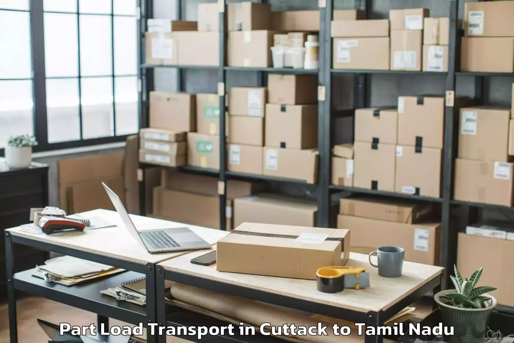 Professional Cuttack to Thanjavur Airport Tjv Part Load Transport